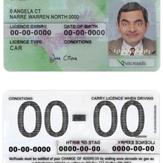 Australia Victoria state Driving License (version 2) download template file