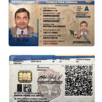 Mexico Baja California state Driving License download template file