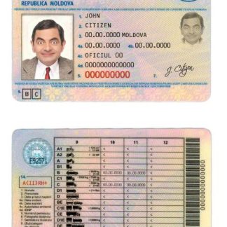 Moldova driver license download template file