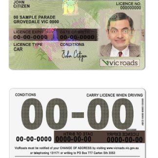 Australia Victoria state Driving License download template file