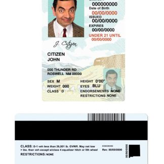 New Mexico U21 Driving License download template file