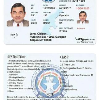 NORTHERN MARIANA ISLANDS Saipan Driving License download template file