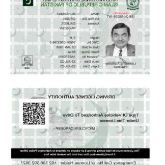 Pakistan international Driving License 2022 present download template file