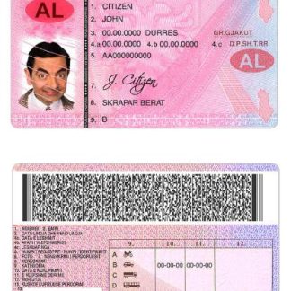 Albania Driving License (2005 2015) download template file