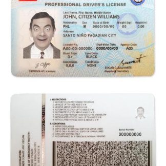 Philippines Driving License download template file