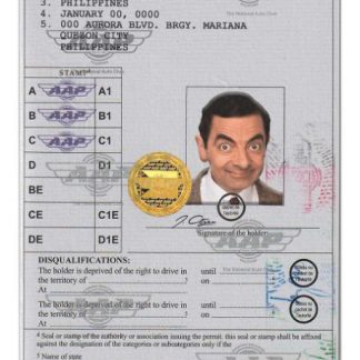 Philippines International driving permit(Vienna Convention format) download template file