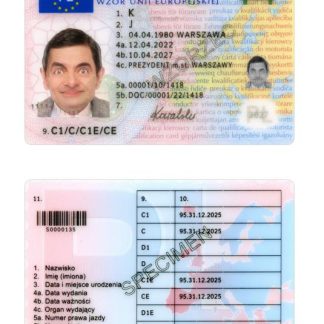 Poland Driving License 2022 present download template file