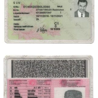 South Africa Driving License download template file