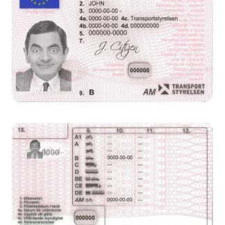 Sweden Driving License (2009 2016) download template file