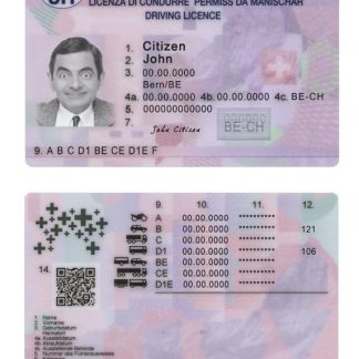 Switzerland Driving License 2023 present download template file