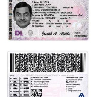 Uganda Driving License 2020 present download template file