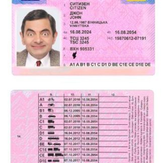 Ukraine Driving License 2024 present download template file