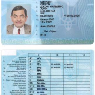 Ukraine Driving License 2016 download template file