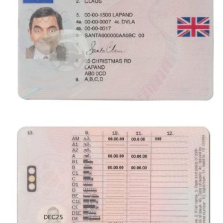 United Kingdom Driving License 2021 download template file