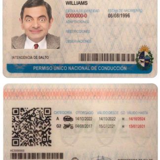 URUGUAY Driving License download template file