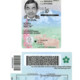 USA Alaska under 21 Driving License download template file