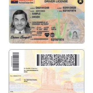 USA Arizona Driving License 2023 present download template file