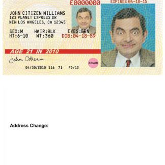 USA California Driving License version 3 download template file