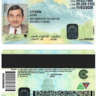 USA COLORADO Driving License version 2 download template file