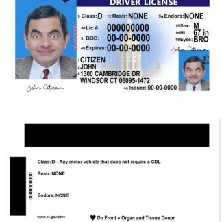 USA Connecticut Driving License version 2 download template file