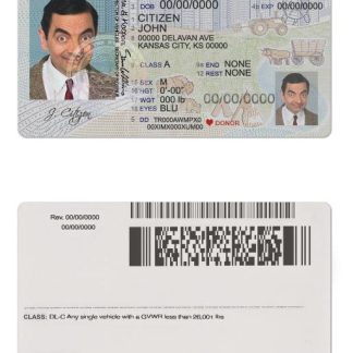 USA Kansas Driving License download template file