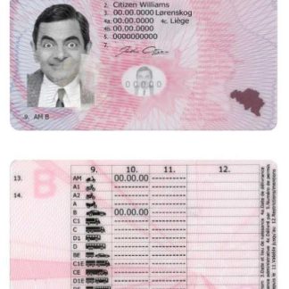 Belgium Driving License PSD template,version2 download template file