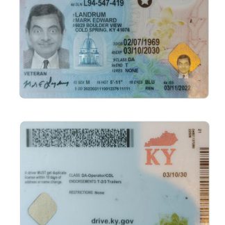 USA Kentucky Driving License 2022 present download template file