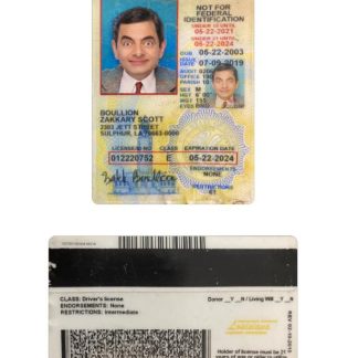 USA Louisiana under 21 Driving License download template file
