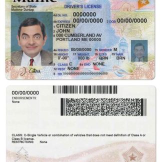 USA Maine state Driving License template in PSD format, with all fonts (2019 ?C present) download template file