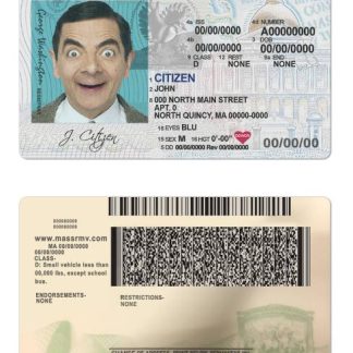 USA Massachusetts Driving License download template file