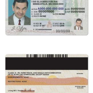 USA Minnesota Driving License download template file