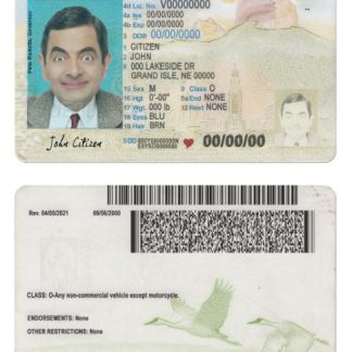 USA Nebraska new Driving License download template file
