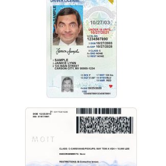 USA Nevada under 21 Driving License download template file