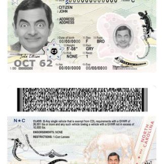 USA North Carolina Driving License 2024 present download template file