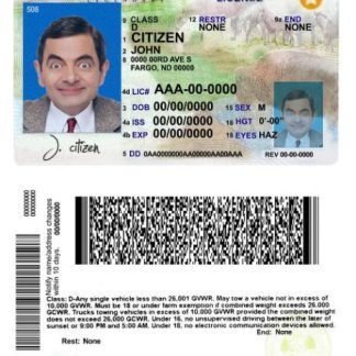 USA North Dakota Driving License template in PSD format, fully editable, 2020 ?C present download template file