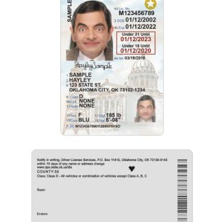 USA Oklahoma under 21 Driving License 2020 present download template file