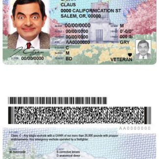 USA Oregon state Driving License download template file