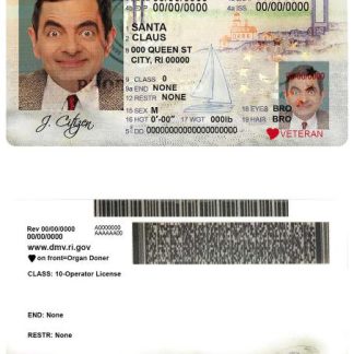 USA Rhode Island state Driving License download template file