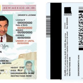 USA State New Mexico Driving License template in PSD format, under 21 download template file