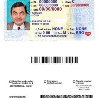 USA Texas Driving License download template file