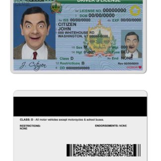USA Vermont Driving License 2004) download template file