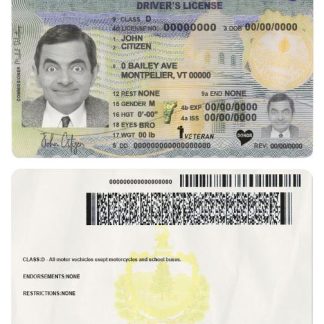 USA Vermont Driving License template in PSD format (2019 ?C present) download template file