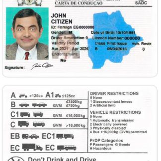 BOTSWANA Driving License download template file