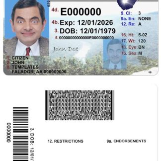 USA West Virgina Driving License download template file