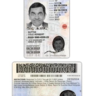 USA Wisconsin Driving License 2020 present download template file