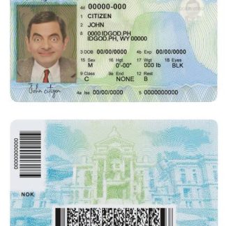 USA Wyoming state Driving License template in PSD format, with all fonts (2020 ?C present) download template file