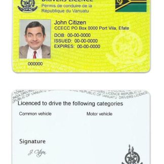 Vanuatu Driving License download template file