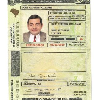Brazil(SantaCatarina)Driving License download template file