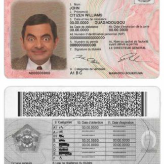 Burkina Faso Driving License download template file