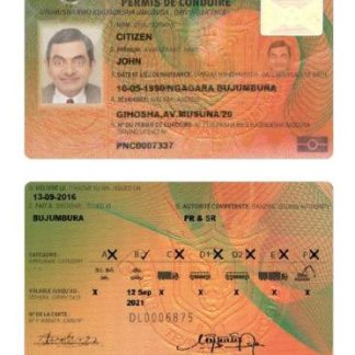 Burundi Driving License download template file
